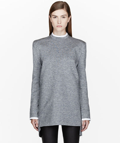 Charcoal wool heart cardigan